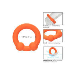alpha ring by Calextotics Cockring Alpha Dual Ball 37mm Orange